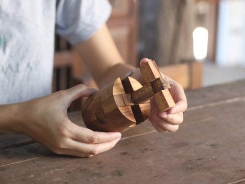 Interlocking 3D Cylinder Brain Teasers